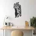 Load image into Gallery viewer, Zebra Print Woman Silhouette Metal Wall Art
