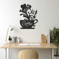 Load image into Gallery viewer, Coffe Lettering Metal Wall Decor In Coffee Cup, Metal Wall art
