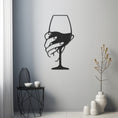 Load image into Gallery viewer, Hand And Glass Figure Metal Wall Art
