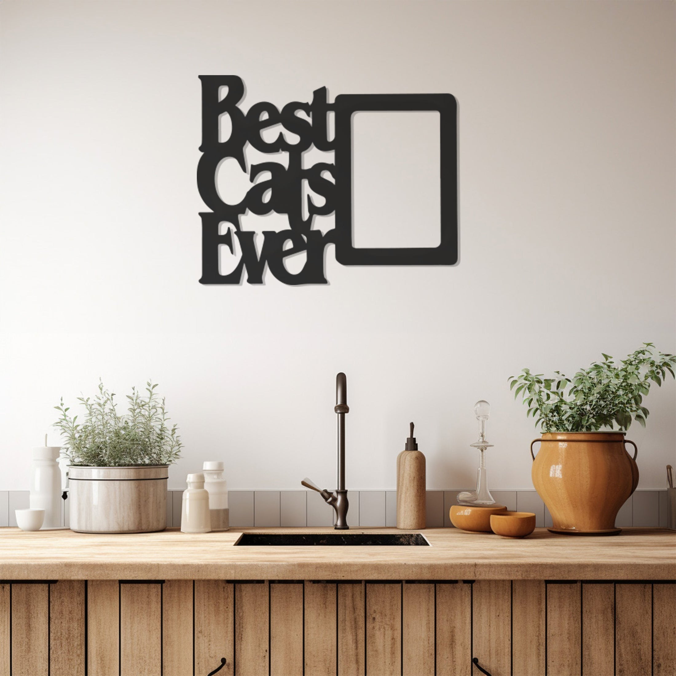 Best Cats Ever Lettering Metal Wall Decor