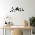 Load image into Gallery viewer, Silhouette Of 2 Birds Sitting On A Tree Branch Metal Wall Decor
