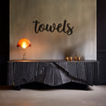 Load image into Gallery viewer, Metal Wall Decor With Towels Lettering
