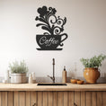 Load image into Gallery viewer, Coffee Lettering Metal Wall Decor In Coffee Cup
