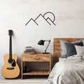 Load image into Gallery viewer, Mountain Sunmetal Wall Art Line Art
