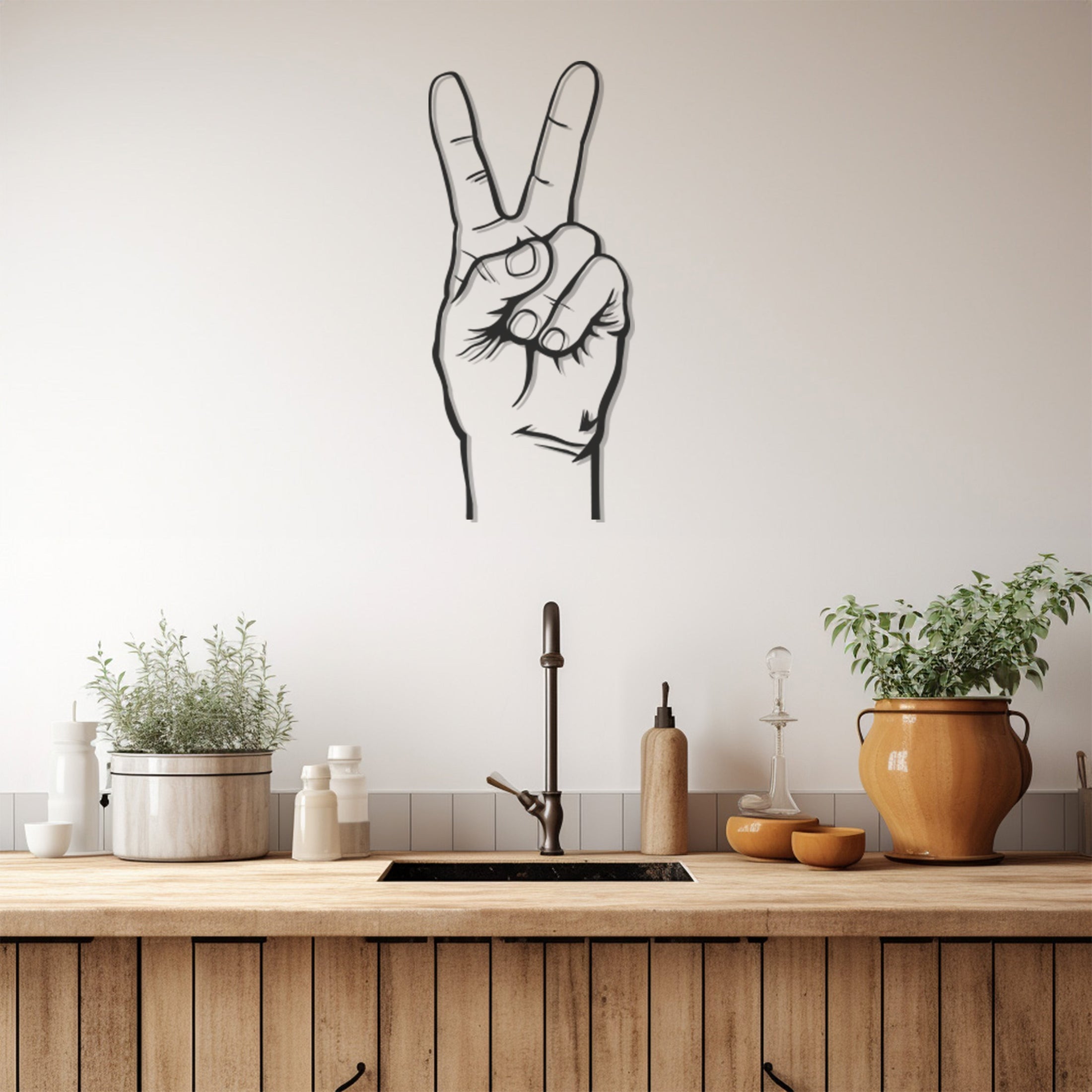 Peace Sign Metal Wall Art