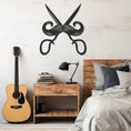 Load image into Gallery viewer, Mustache And Scissors Metal Wall Art, Wall Decor, Metal Wall art
