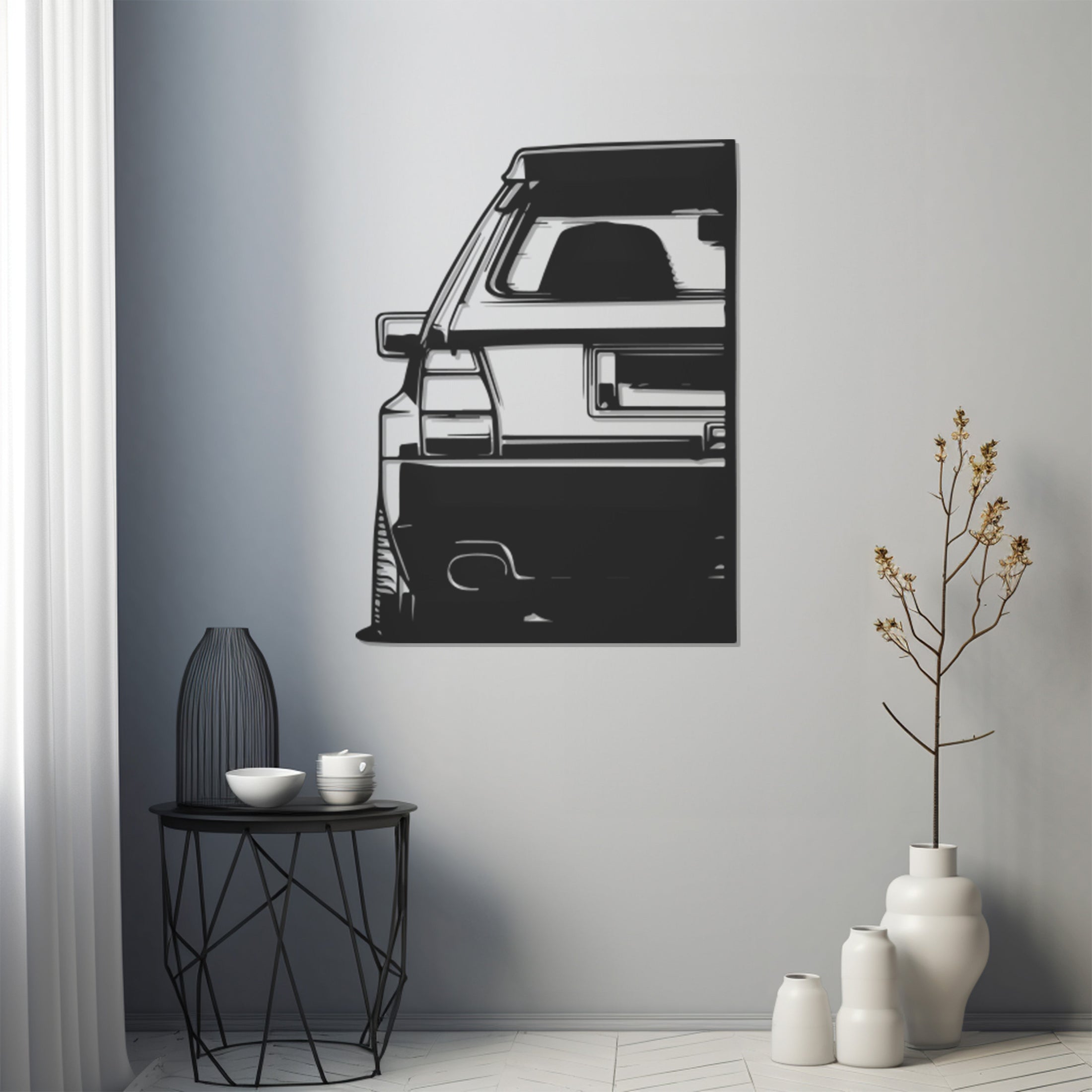 Car Back Metal Wall Art