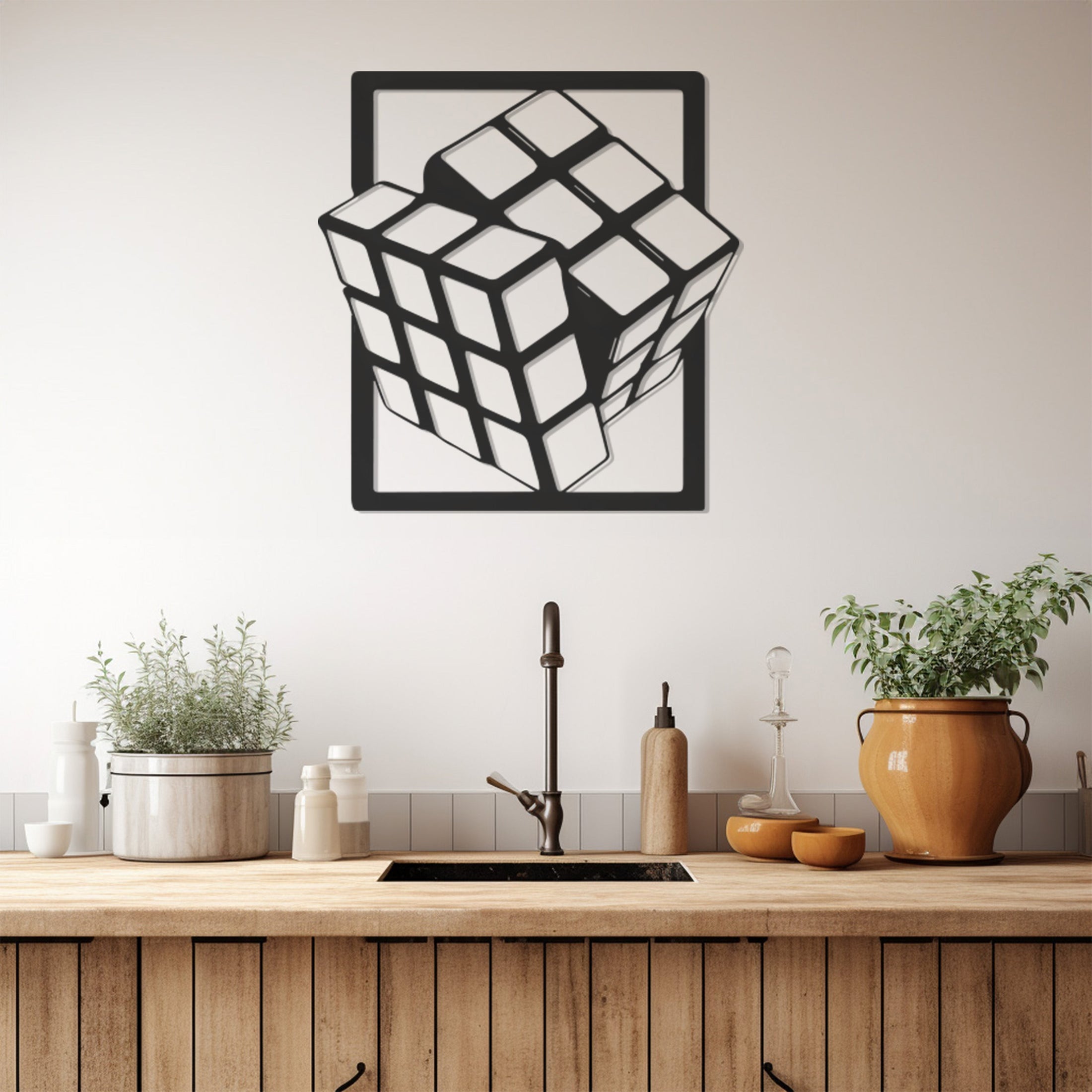 Rubik Metal Wall Art Decor