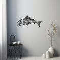 Load image into Gallery viewer, Looking Angry,Fish Skeleton Icon Metal Wall Art
