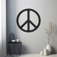 Load image into Gallery viewer, Peace Symbol Metal Wall Art
