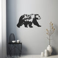 Load image into Gallery viewer, Metal Wall Decor With Forest And Pine Figures In A Bear Silhouette
