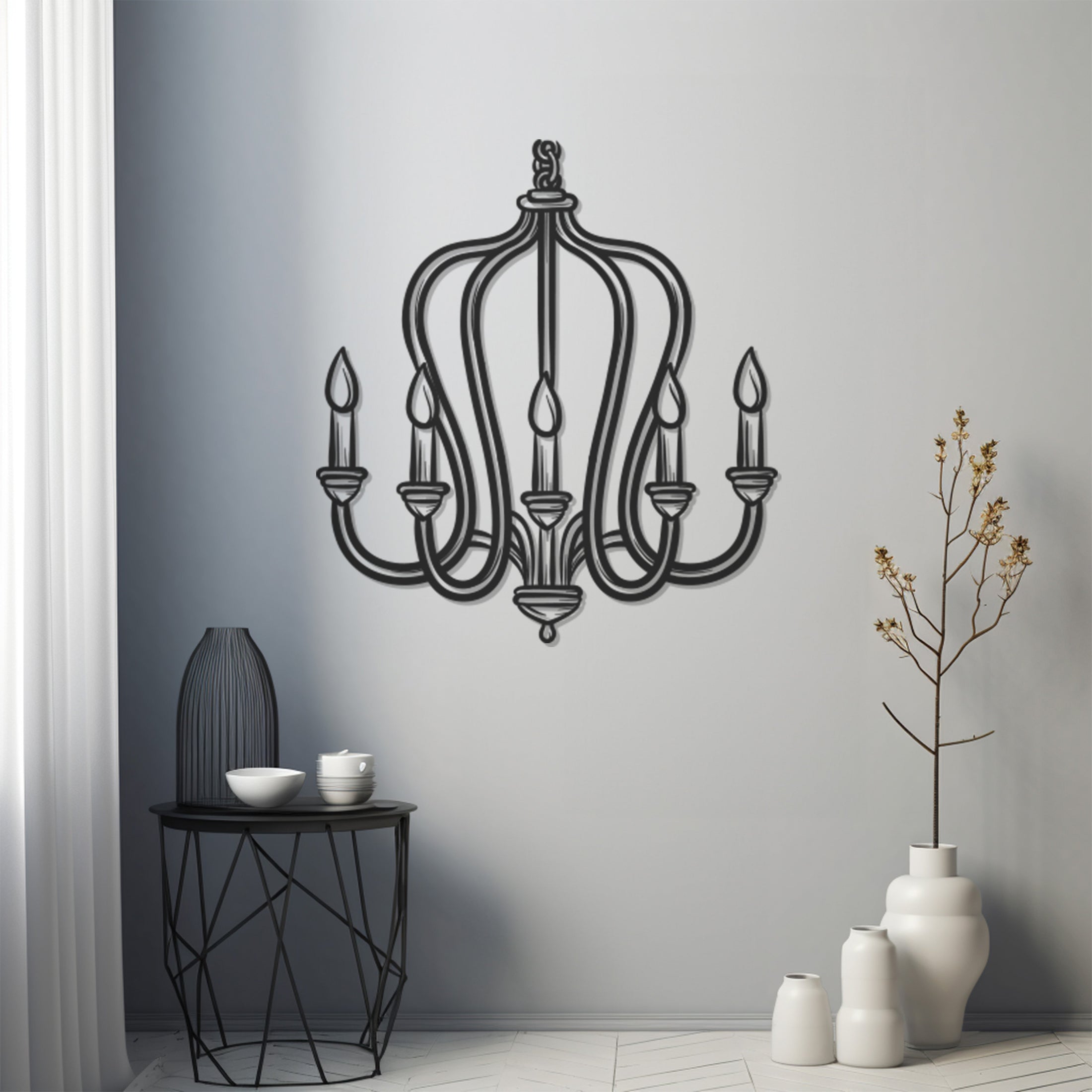 Decorative Chandelier Metal Wall Art