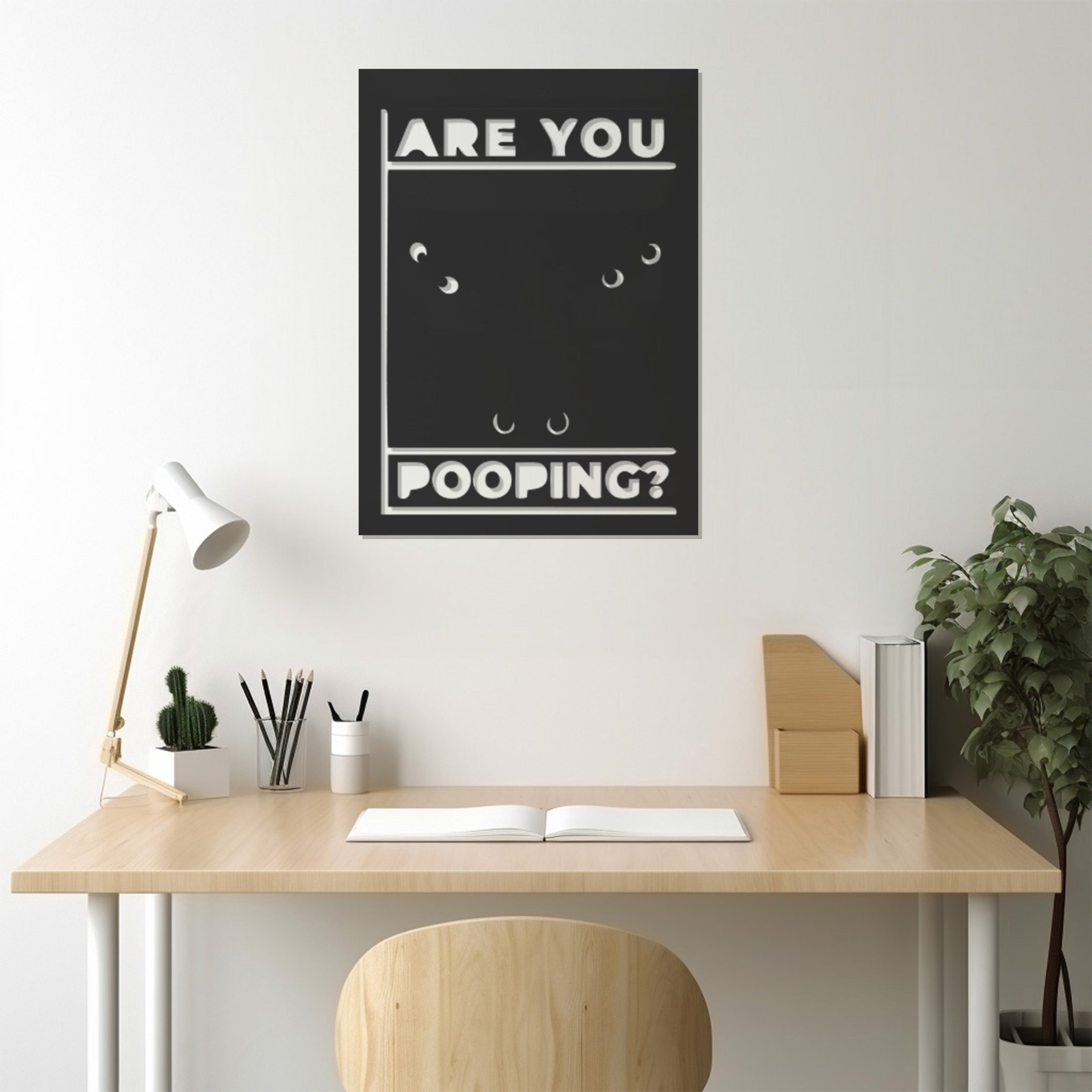 Are You Pooping Metal Wall Art