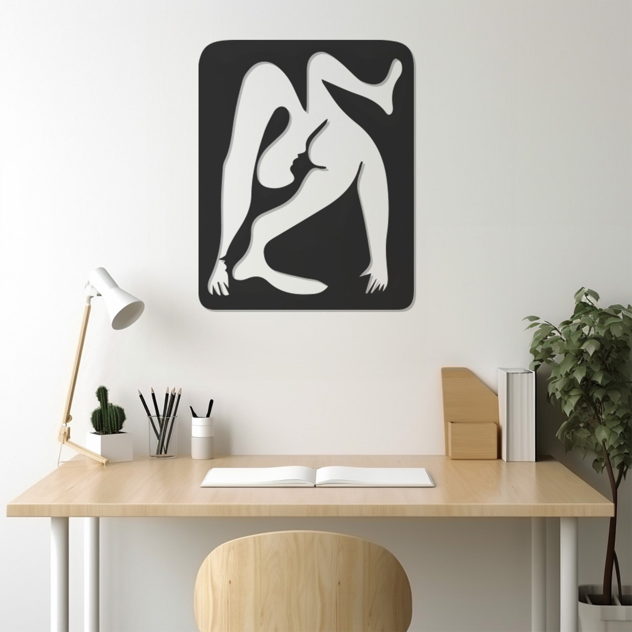 Minimalist Human Silhouette Metal Wall Art, Wall Decor, Metal Wall art