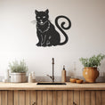 Load image into Gallery viewer, Black Cat Metal Wall Decor
