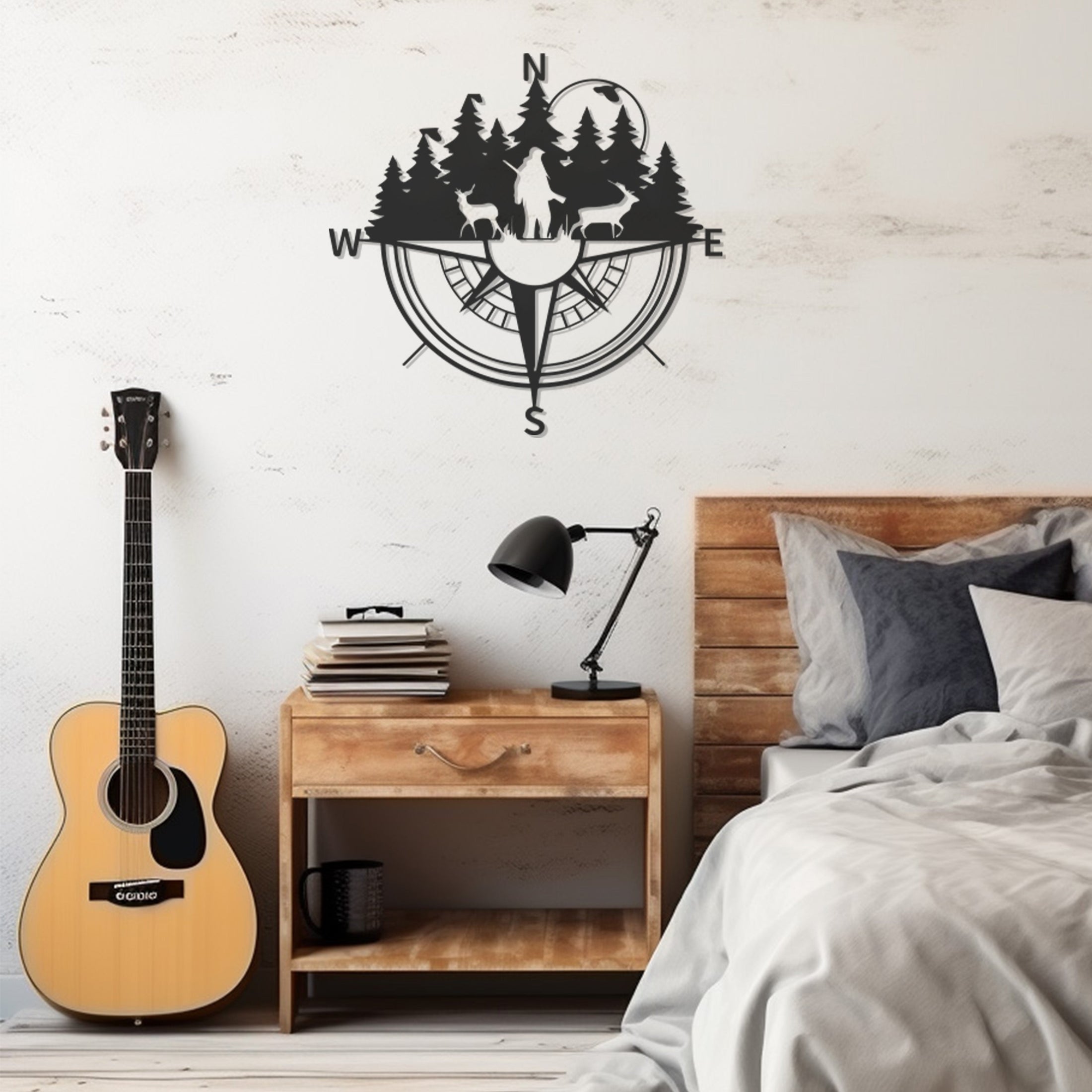 Compass Metal Wall Decor, Wall Decor, Metal Wall art