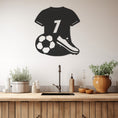 Load image into Gallery viewer, Ronaldo Number 7 Jersey Football Ball And Football Boots Metal Wall Decor
