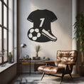 Load image into Gallery viewer, Ronaldo Number 7 Football Ball And Football Boots Metal Wall Decor
