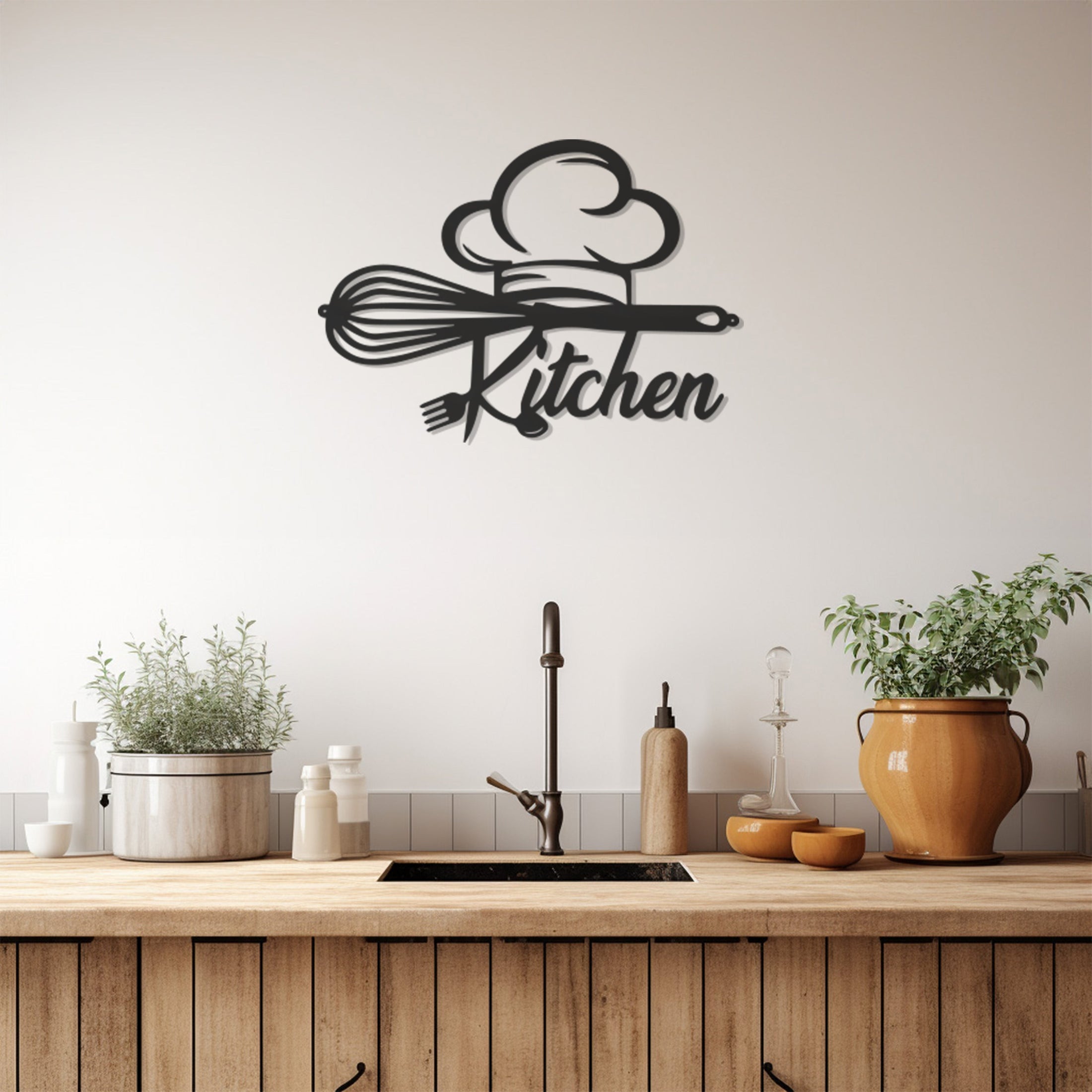 Kitchen Lettering Metal Wall Decor