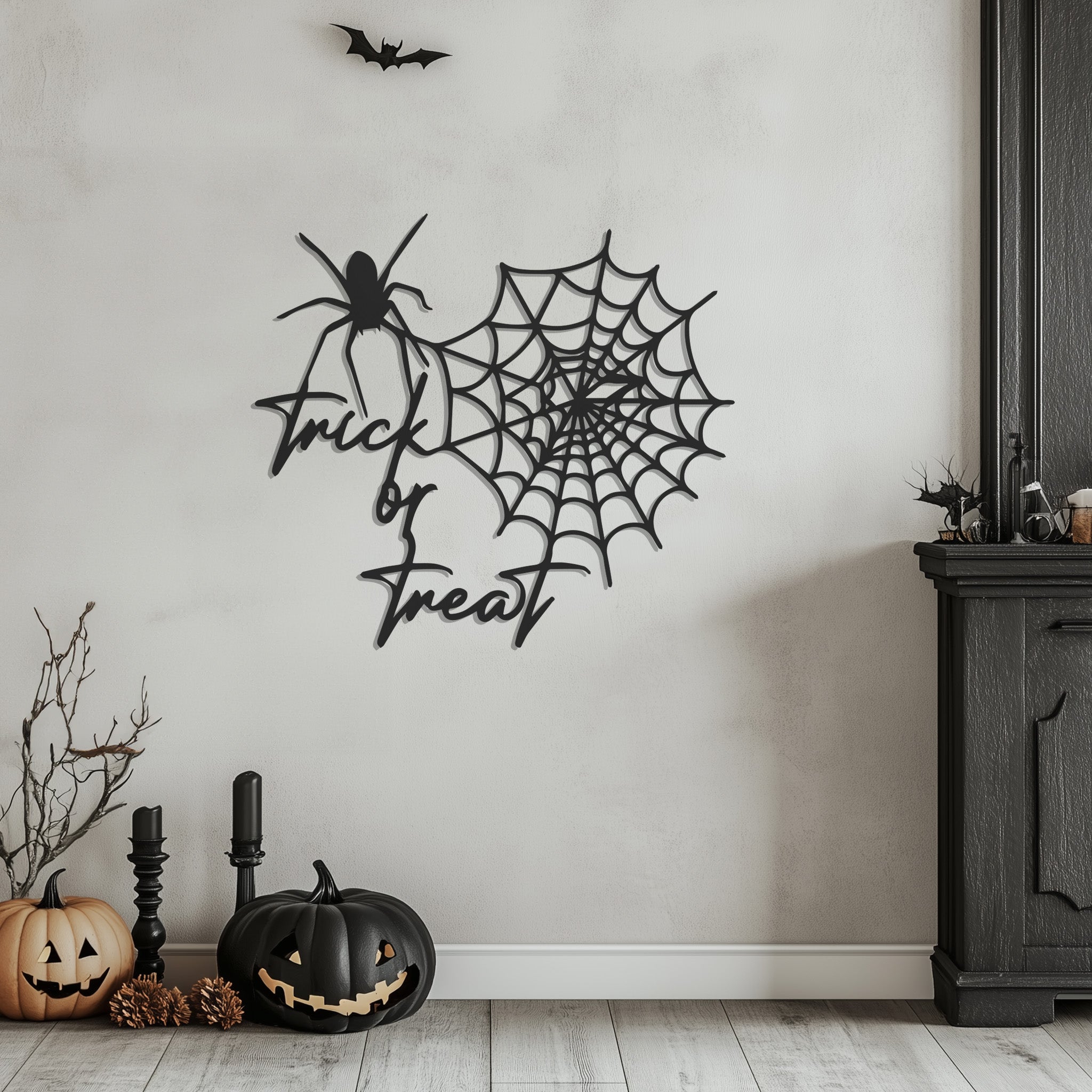 Trick or Treat Halloween Theme Metal Wall Art