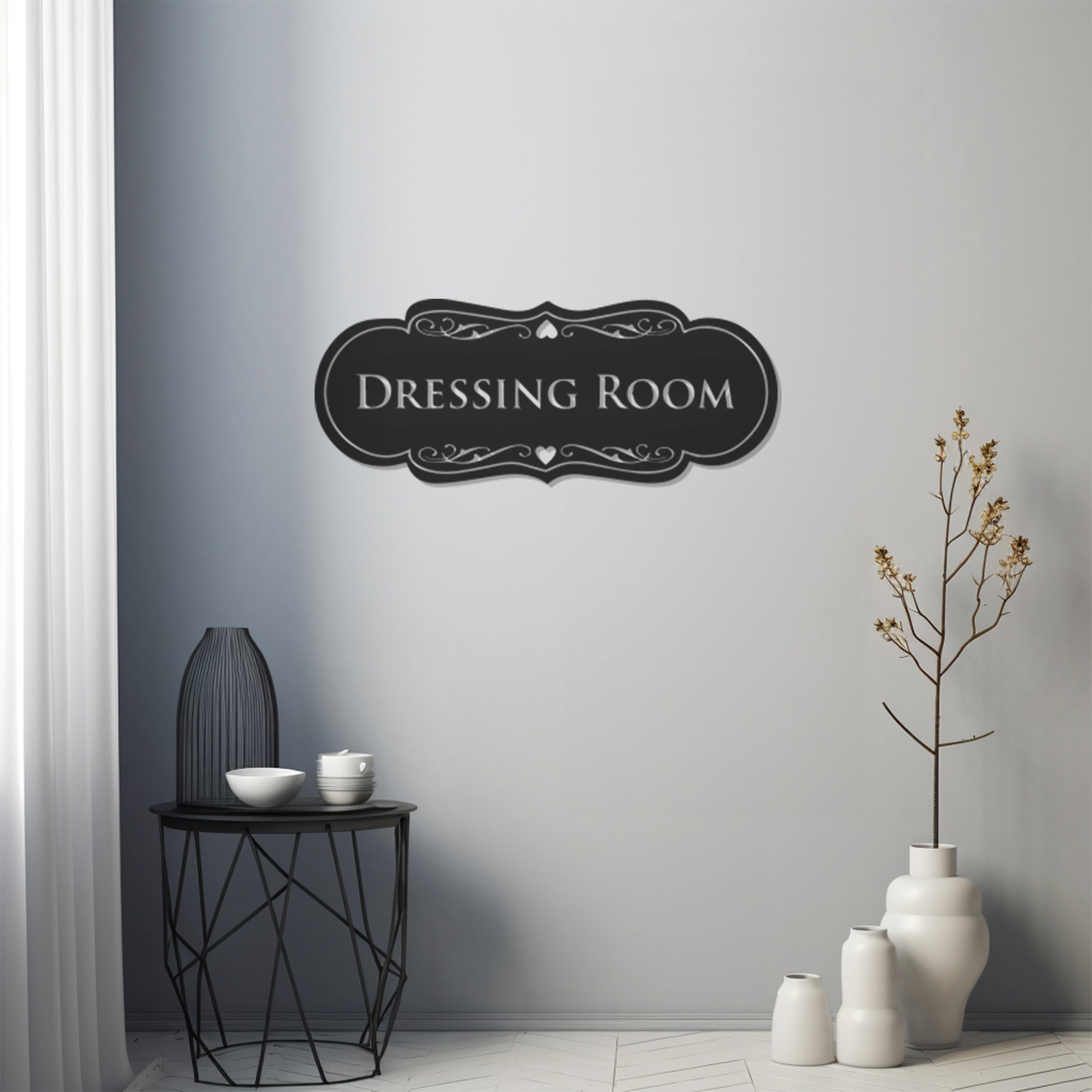 Dressing Room Inscribed Metal Wall Decor