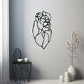 Load image into Gallery viewer, Geometric Lion Figure Line Art Metal Wall Art
