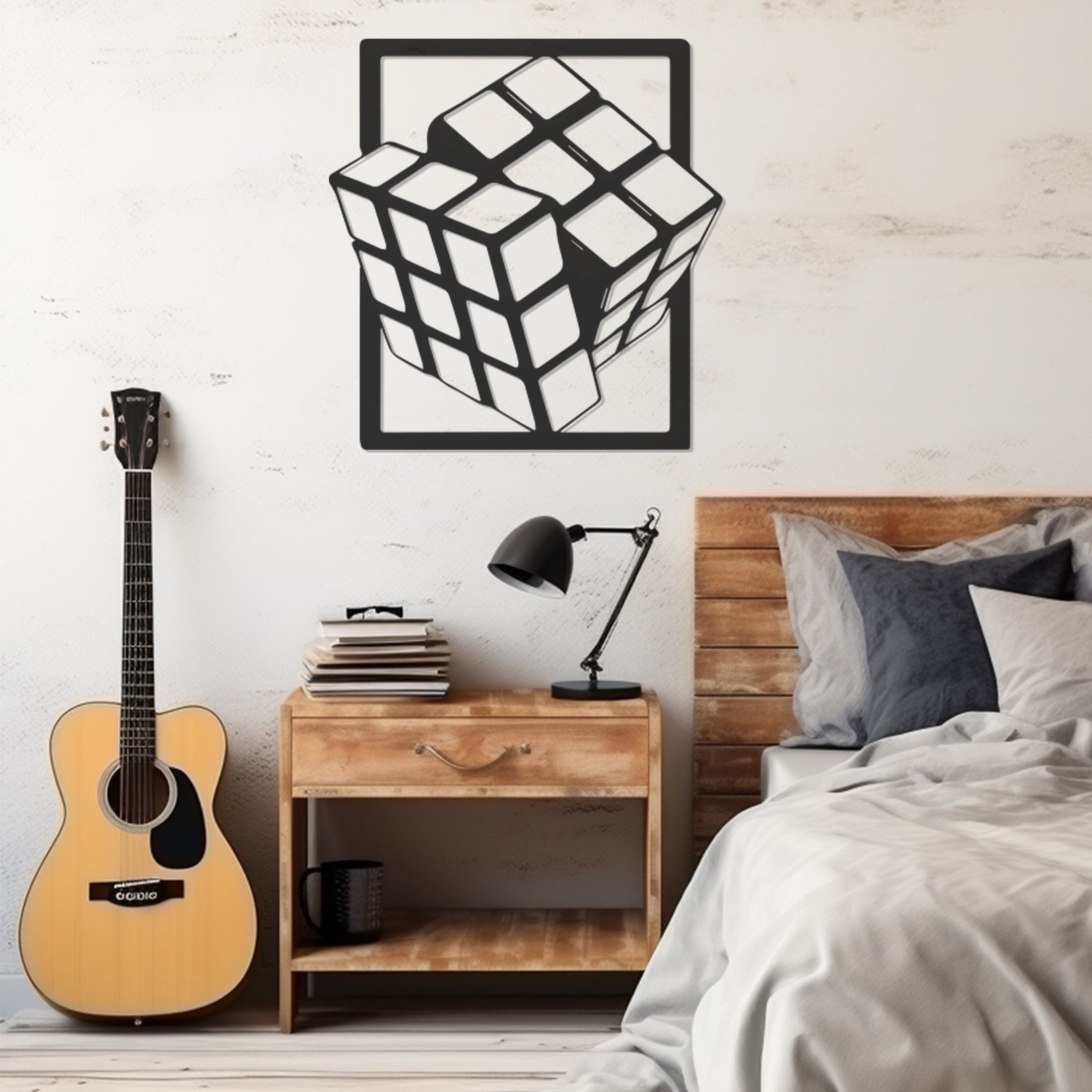 Rubik Metal Wall Art Decor, Wall Decor, Metal Wall art