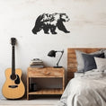 Load image into Gallery viewer, Metal Wall Decor With Forest And Pine Figures In A Bear Silhouette
