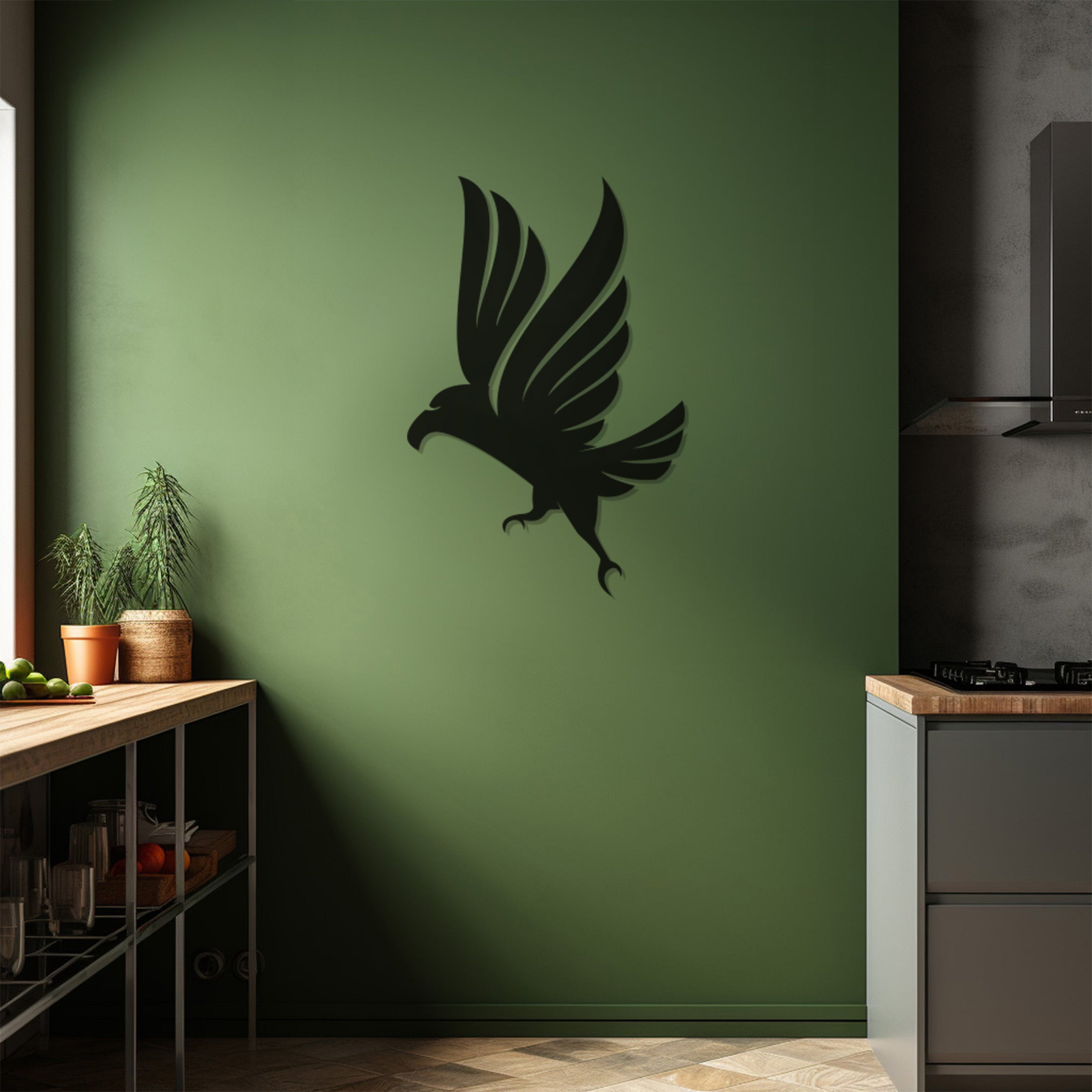 Flapping Eagle Metal Wall Art