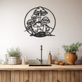 Load image into Gallery viewer, Mushrooms Inside The Circle Metal Wall Decor
