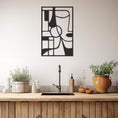 Load image into Gallery viewer, Woman With Minimalist Earrings Metal Wall Art
