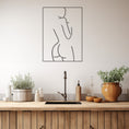 Load image into Gallery viewer, Undressing Female Figure Line Art Metal Wall Art
