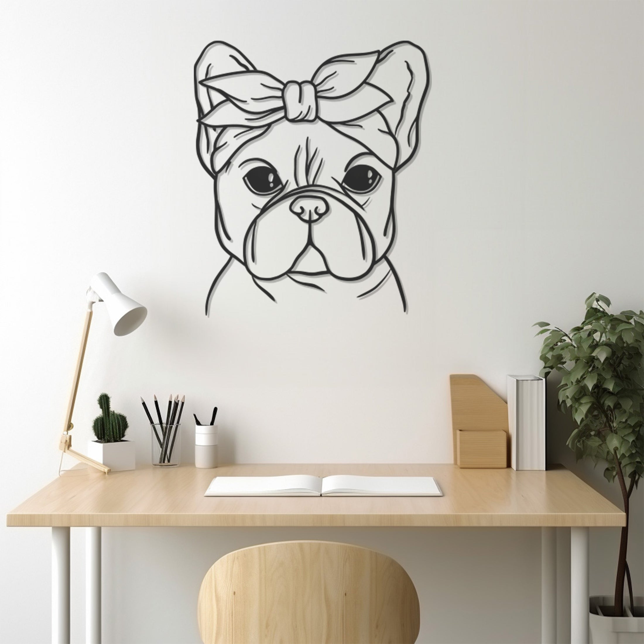 Puppy Wearing Bandana Metal Wall Art