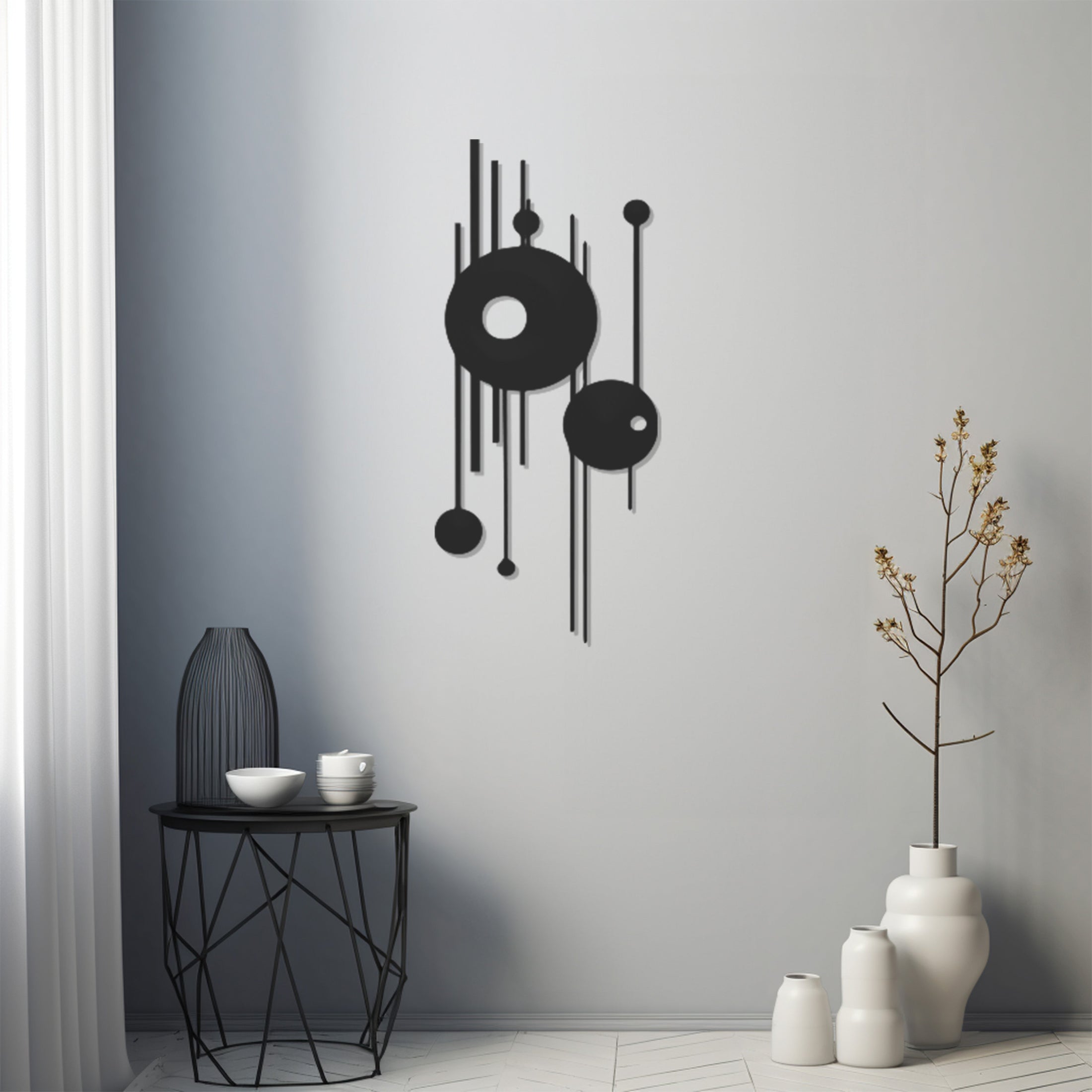 Round Materials Metal Wall Art