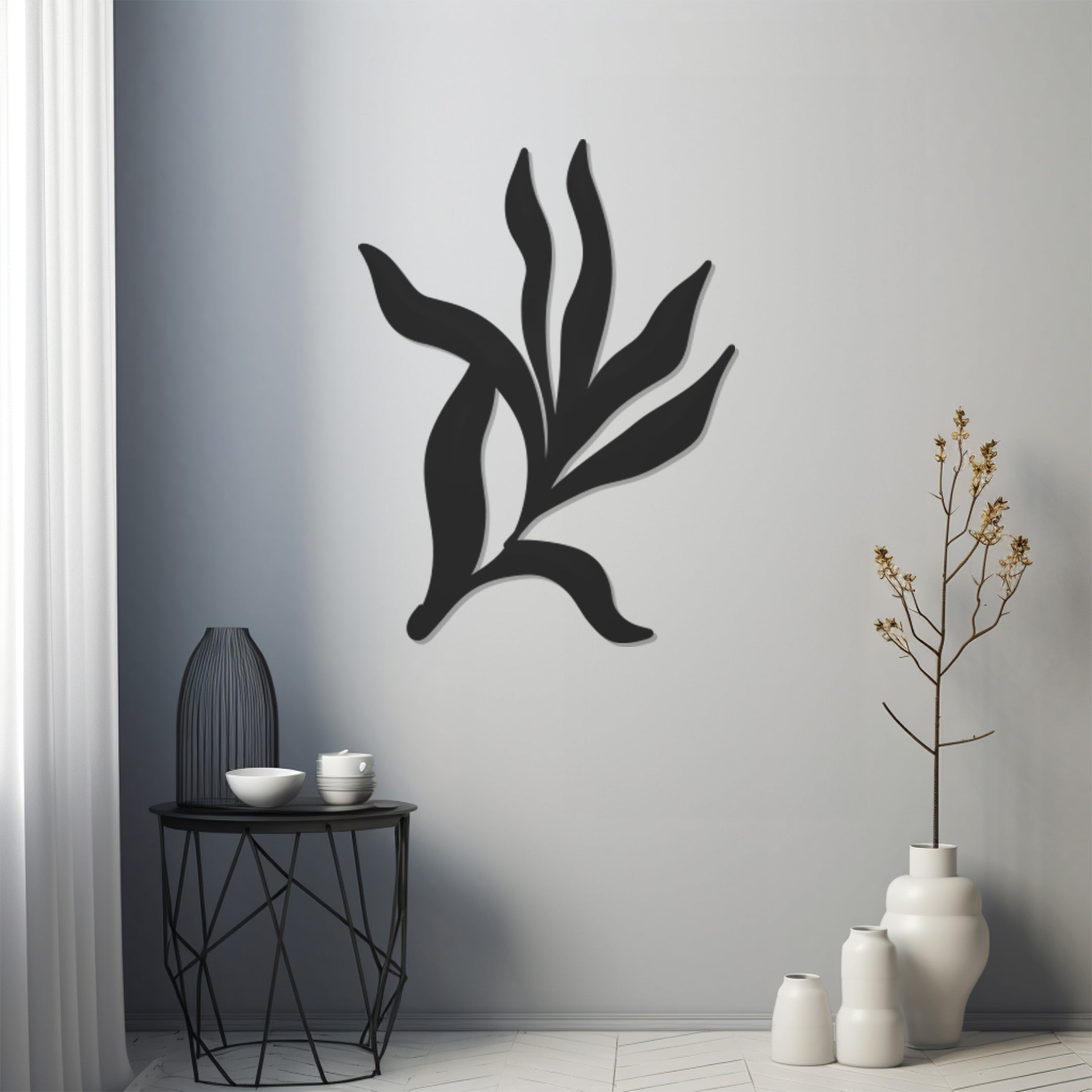 Leaf Branches Metal Wall Art