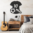 Load image into Gallery viewer, Metal Wall Decor With Messin'S Number 10, Football Boots And Football
