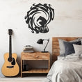 Load image into Gallery viewer, Human Silhouette Metal Wall Decor Surfing The Waves, Metal Wall art
