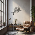 Load image into Gallery viewer, Geometric Patterned Swordfish Figure Metal Wall Decor
