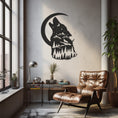 Load image into Gallery viewer, Wolf Howling At The Moon Metal Wall Decor
