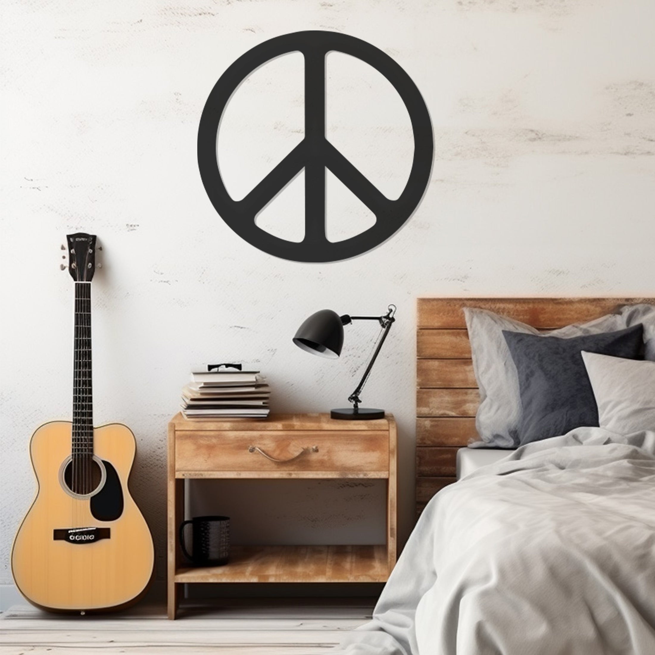 Peace Symbol Metal Wall Art