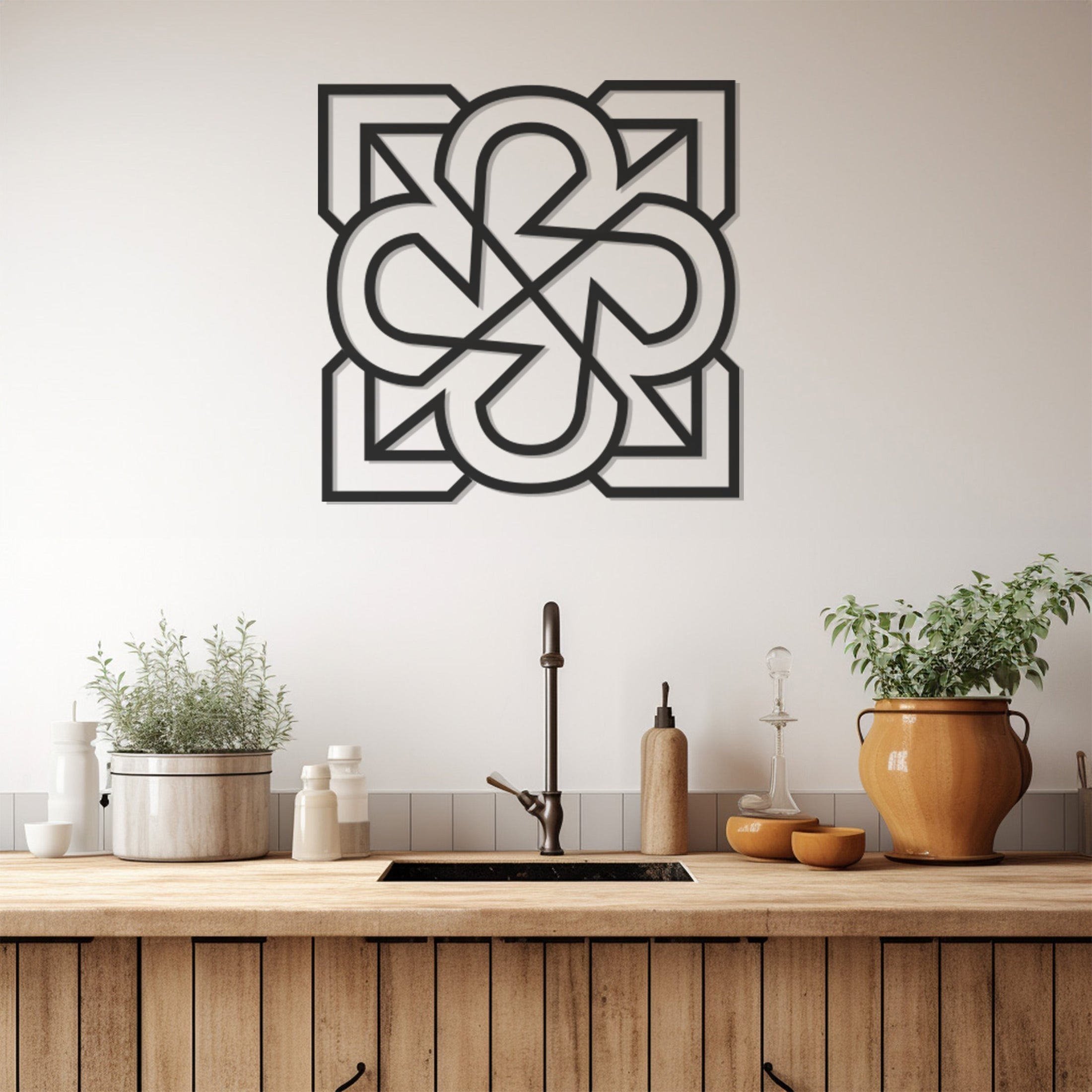 Flower Detailed Icon Metal Wall Art