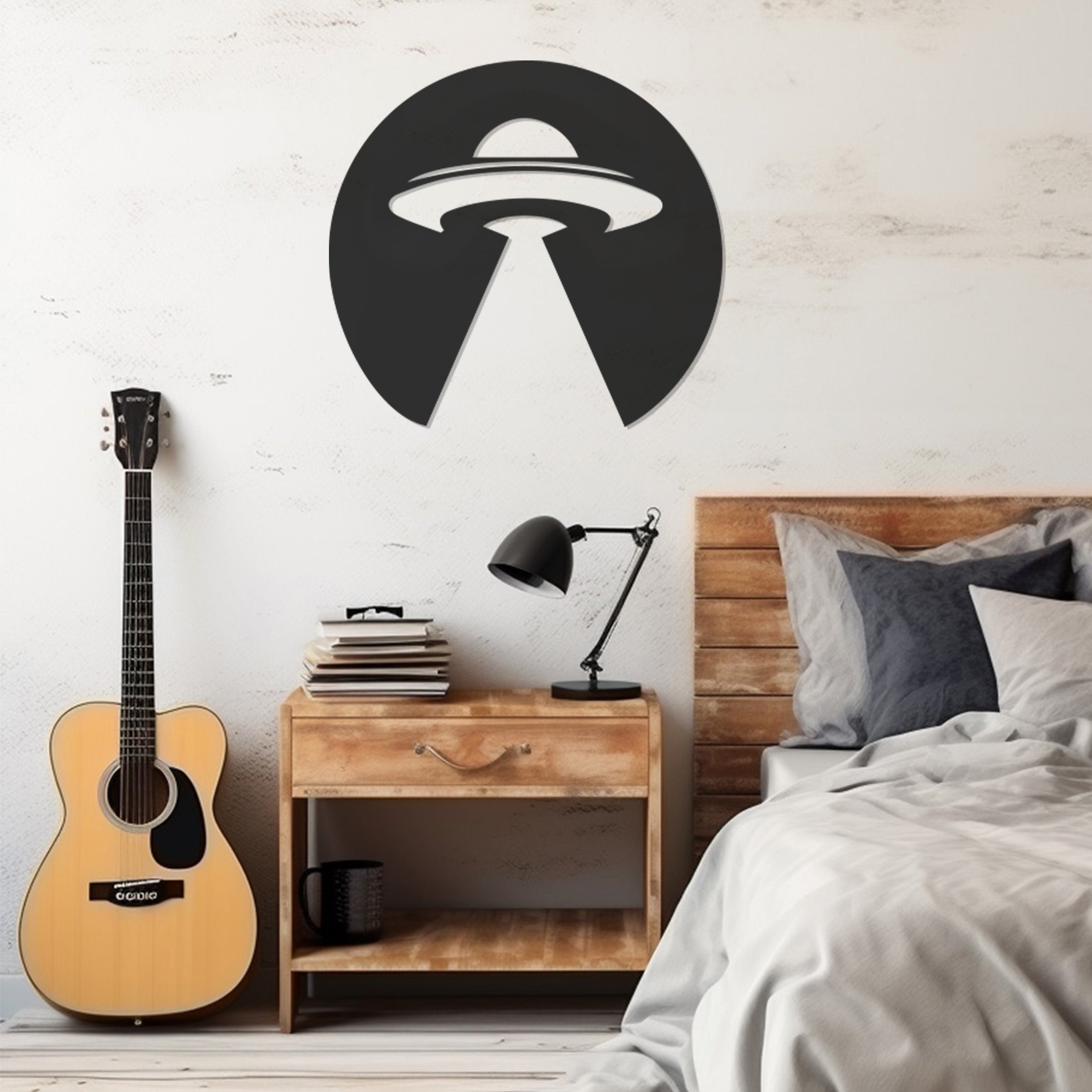 Ufo Metal Wall Decor, Wall Decor, Metal Wall art