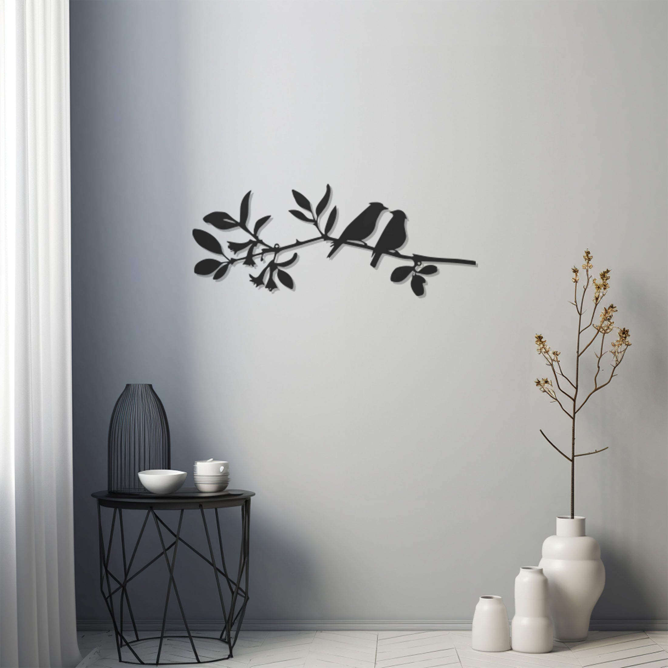 Birds On A Branch Metal Wall Decor