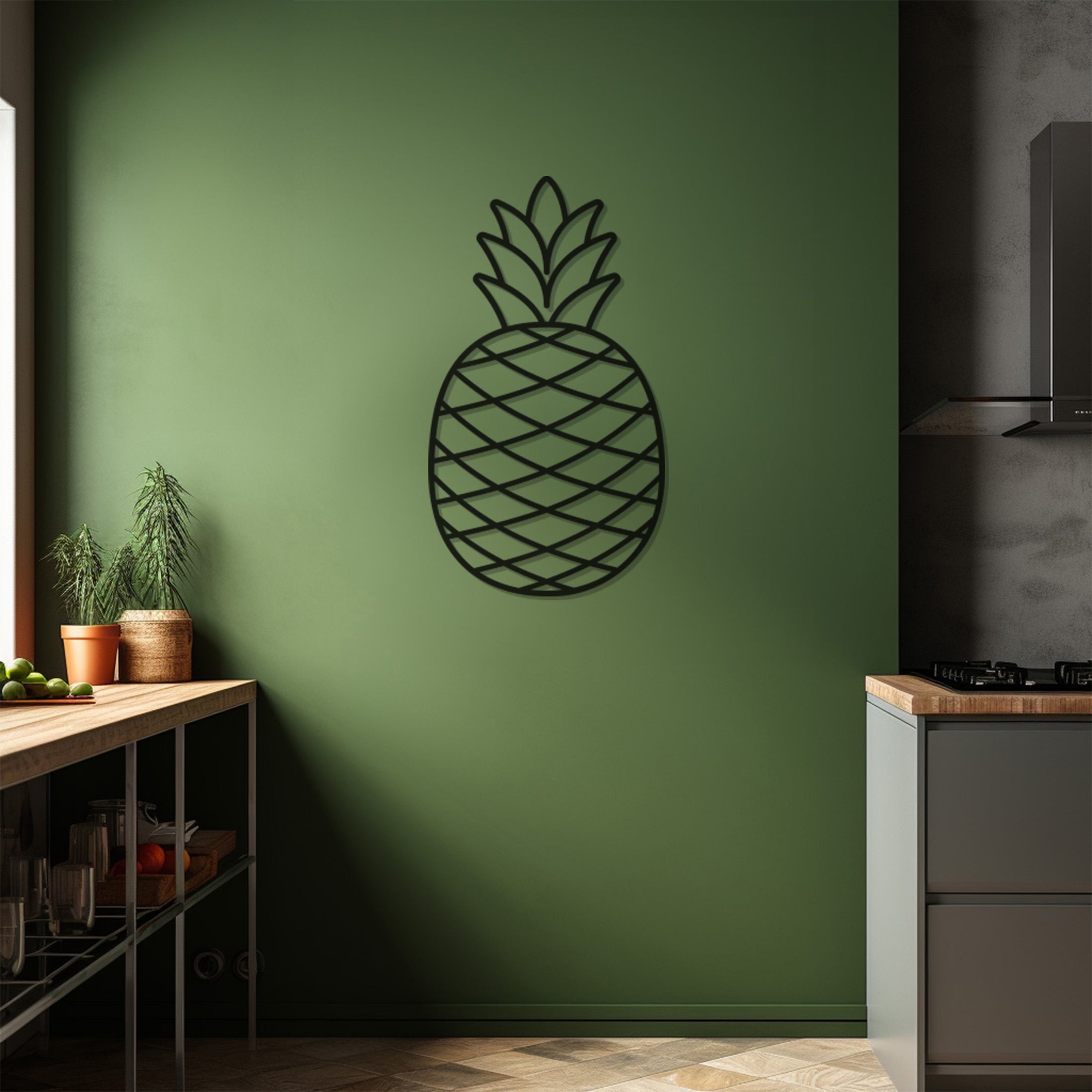 Pineapple Metal Wall Art, Wall Decor, Metal Wall art