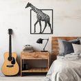 Load image into Gallery viewer, Giraffe Figure Coming Out Of The Frame Metal Wall Art
