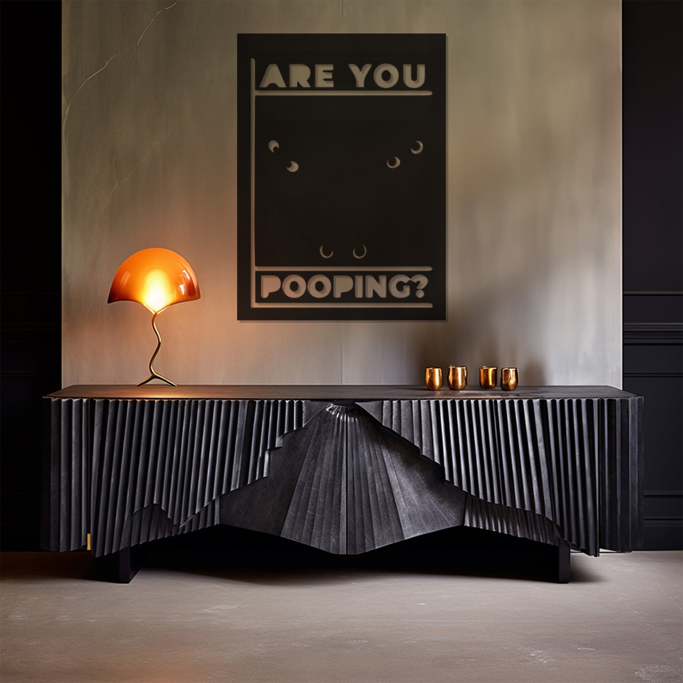 Are You Pooping Metal Wall Art