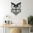 Load image into Gallery viewer, Geometric Owl Portrait Metal Wall Decor
