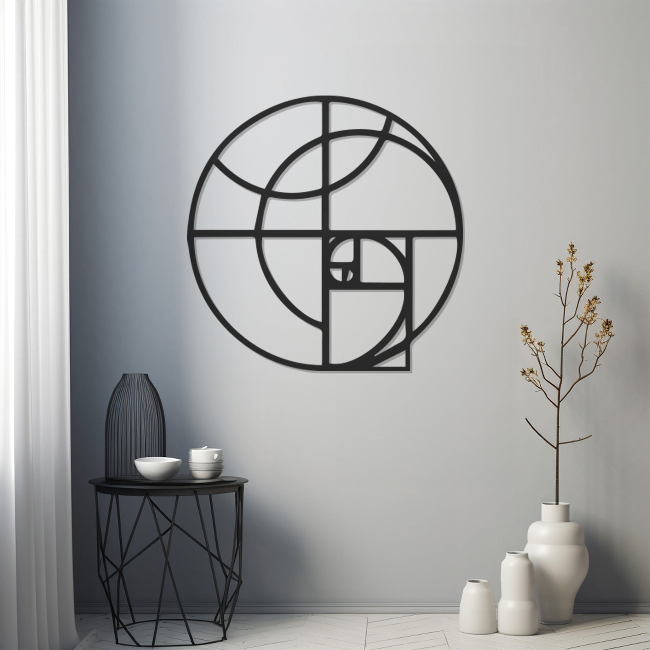 Geometric Abstract Pattern Metal Wall Decor