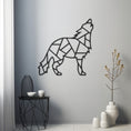 Load image into Gallery viewer, Wolf Metal Wall Decor Made With Geometric Abstract Patterns
