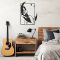 Load image into Gallery viewer, Silhouette Of Woman Sleeping On The Moon Metal Wall Art
